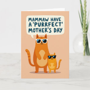 Purrfect Mammaw Day Art Card