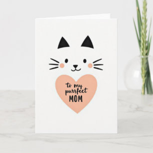 Purrfect Mom Love Cat Card