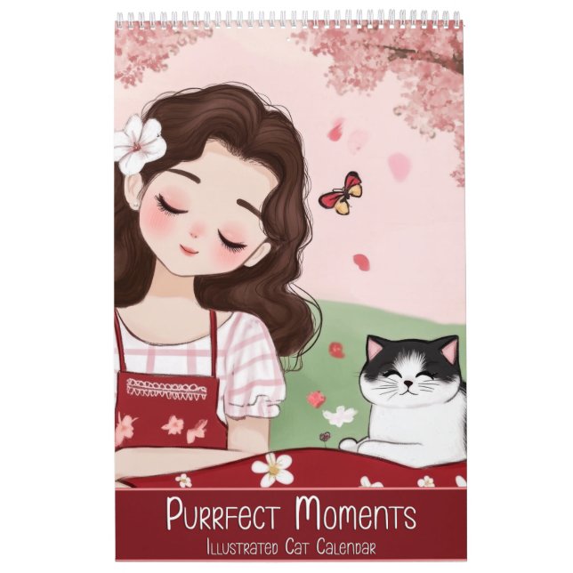 Purrfect Moments: Illustrated Cat Calendar (Cover)