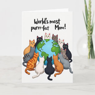 Purrfect Moms Earth Day Card