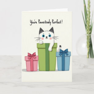 Purrfect Mothers Day Gift Box Card