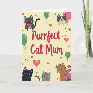 Purrfect Mum Feline Art Card