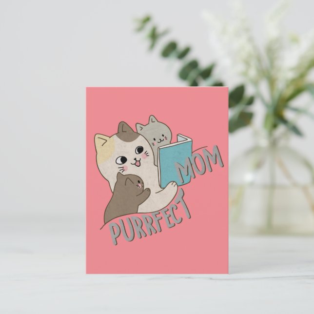 Purrfect Mum Postcard (Standing Front)