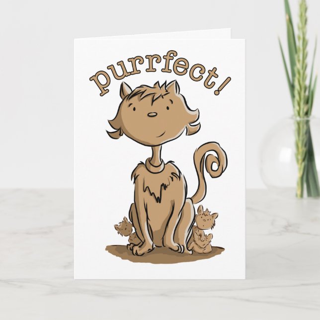 Purrfect Mummy cat and kittens Card (Front)