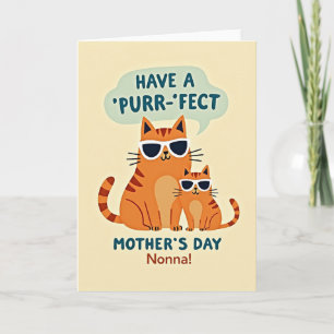Purrfect Nonna Mothers Day Card