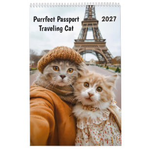 Purrfect Passport – 2026 Travelling Cat Calendar