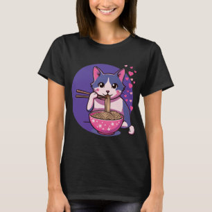 Purrfect Ramen Love: Cat & Noodles Tee T-Shirt
