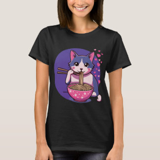 Purrfect Ramen Love: Cat & Noodles Tee T-Shirt