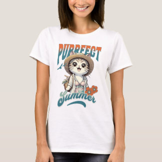 Purrfect Summer Vibes - The Cat Lover's Delight T-Shirt