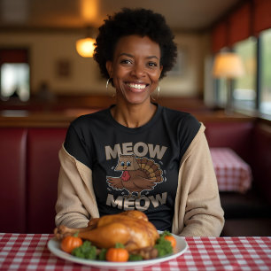 Purrfect Thanksgiving Cat Turkey T-Shirt