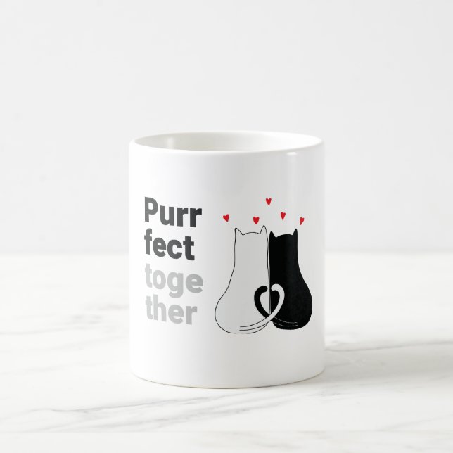 "Purrfect Together Coffee Mug" Mug (Center)