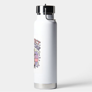 Purrfect Valentine Cat Valentine Love Vintage Vect Water Bottle