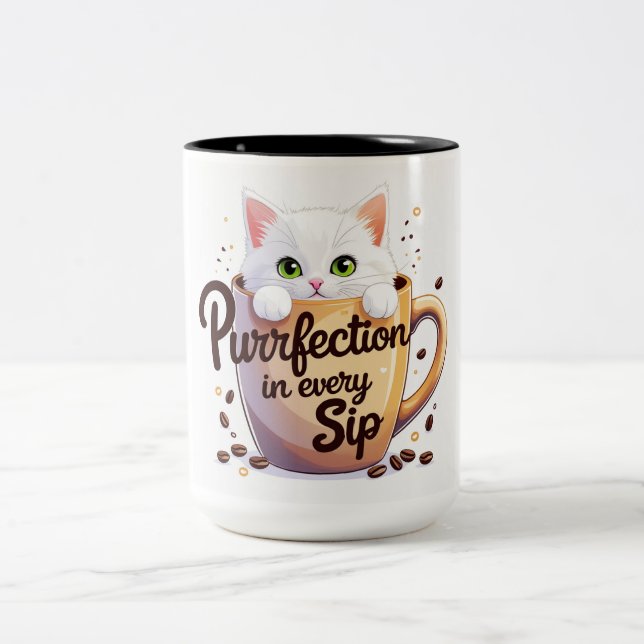 Purrfection In Every Sip Mug (Center)