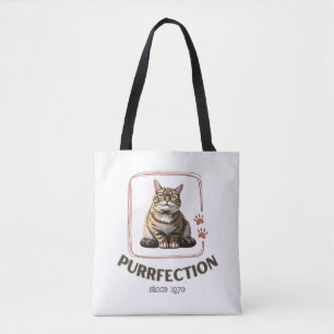 Purrfection Since 1970 Tote Bag
