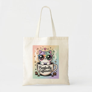 Purrfectly Caffeinated Tote Bag