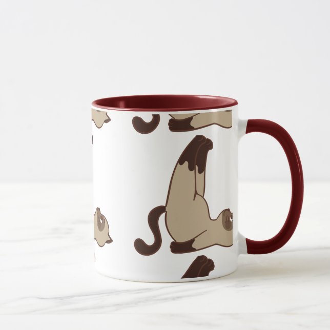 Purrfectly Cosy: Brown Cat Mug for Cat Lovers (Right)