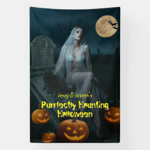 Purrfectly Haunting Halloween Banner