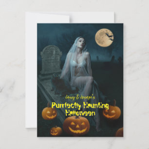 Purrfectly Haunting Halloween Postcard