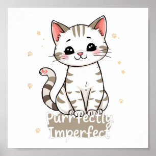 Purrfectly Imperfect Digital Download Poster
