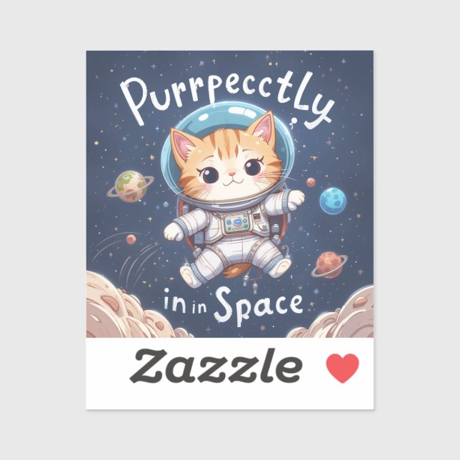 Purrfectly in Space Cat Astronaut Cute Kawaii (Sheet)