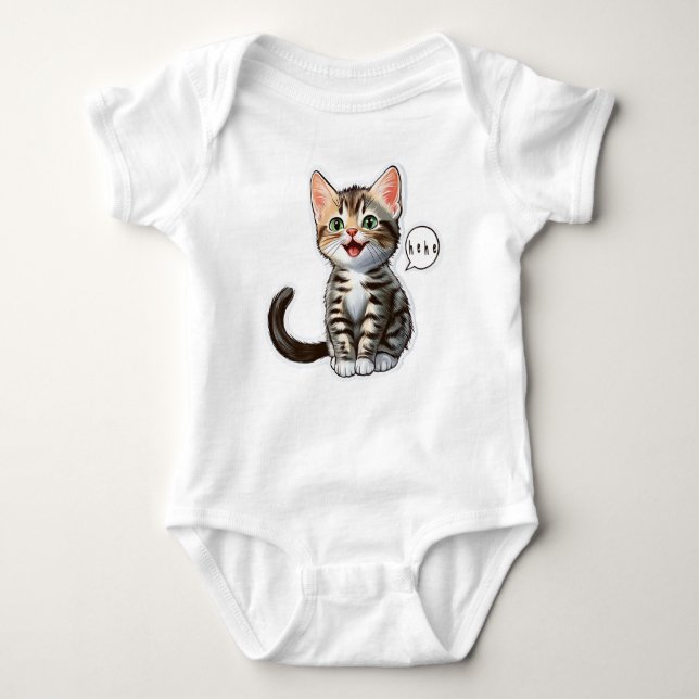 Purrfectly Playful Baby Jersey Bodysuit (Front)