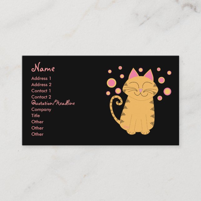 Purrfectly Sane Cat Lady Business Card (Front)