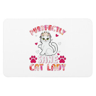 Purrfectly Sane Cat Lady Magnet