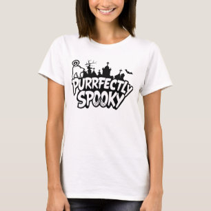 Purrfectly Spooky Black Cat Halloween T-Shirt