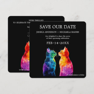 Purrfectly Yours: A Rainbow Love Story RSVP Card 