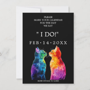 “Purrfectly Yours: A Rainbow Love Story RSVP Card 