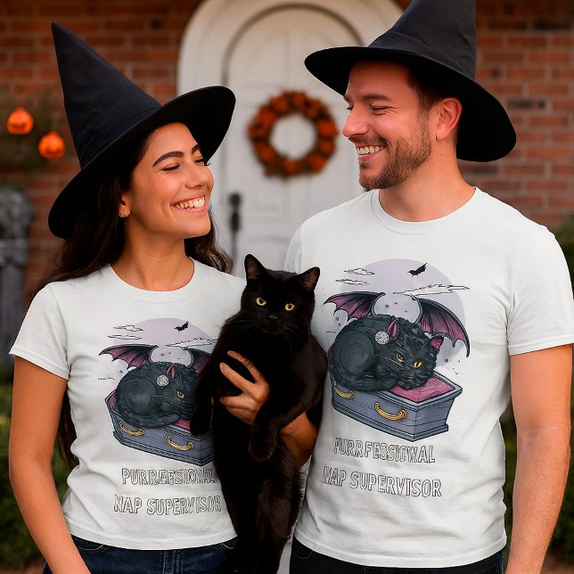 Purrfessional Nap Supervisor Gothic Cat Lover T-Shirt (Creator Uploaded)