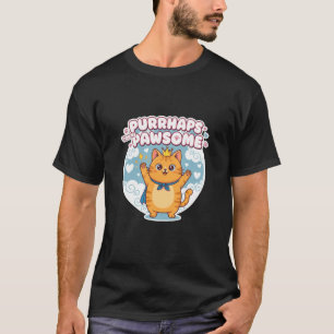 Purrhaps You're Pawsome Cute Cat Kawai Feline Love T-Shirt