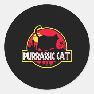 Purric Cat Chonk Oh Lawd For Cat Dad Cat Mum Men W Classic Round Sticker