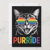 Purride Cat Gay Lesbian Rainbow LGBTQ Ally Pride
