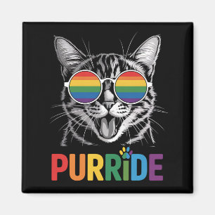 Purride Cat Gay Lesbian Rainbow LGBTQ Ally Pride Magnet