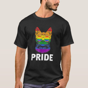 Purride Cat Gay Pride Lgbtq Rainbow Flag T-Shirt