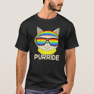 Purride Cat Pride Ally LGBT Community Rainbow Prid T-Shirt