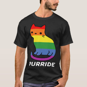 Purride Cat Rainbow Kitten Gay LGBT Pride T-Shirt