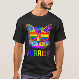 Purride LGBT Cat Rainbow Sunglasses Gay Pride For T-Shirt