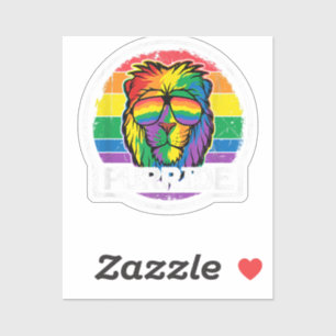 Purride Lion LGBT Colorful Cat Lion Gay Pride Rain