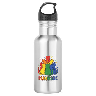 Purride Rainbow Cat Vintage Vector Design_1 532 Ml Water Bottle