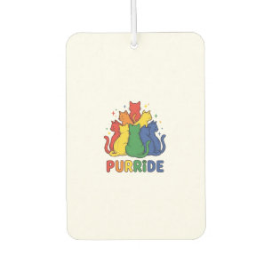 Purride Rainbow Cat Vintage Vector Design_1 Car Air Freshener