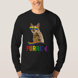 Purride Rainbow Pride Cat Lgbq Cat Ee T-Shirt