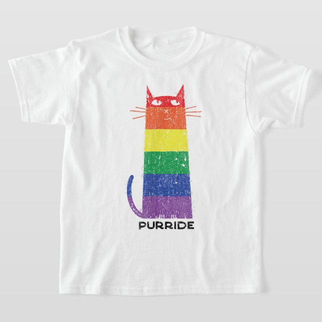 Purride Shirt LGBT Funny Gay Pride Cat Saying Grap (Laydown)