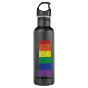 Purride Shirt LGBT Funny Gay Pride Cat Saying Grap 710 Ml Water Bottle