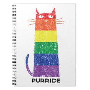 Purride Shirt LGBT Funny Gay Pride Cat Saying Grap Notebook