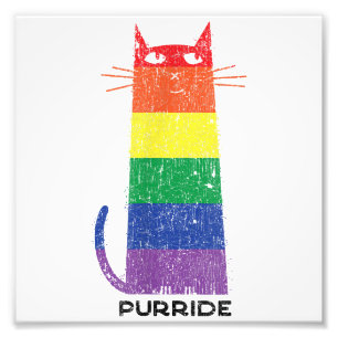 Purride Shirt LGBT Funny Gay Pride Cat Saying Grap Photo Print