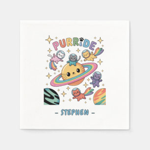Purride Space Cats – Kawaii Astronaut Cats Napkin