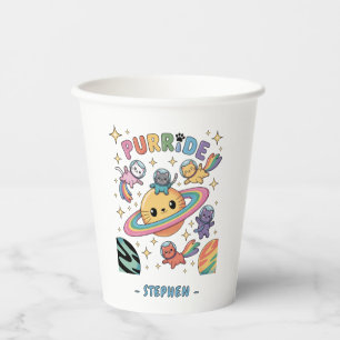 Purride Space Cats – Kawaii Astronaut Cats Paper Cups
