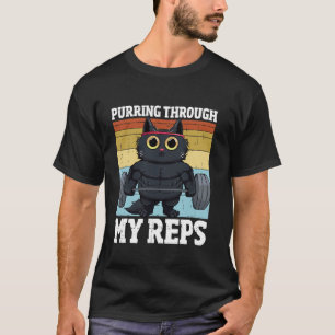 Purring through my Reps Kitten Gym Workout Cat Wei T-Shirt